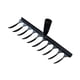 thumbnail image 1 of Cabezal de rastrillo de jardín Rake Multipurpose, Weeder de mano, herramienta de removedor de malezas para aflojar el suelo, el césped de nivelación, 10 dientes, 1 of 8