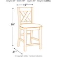 thumbnail image 3 of Caitbrook Rustic 24.63" Counter Height Upholstered Barstool, 2 Count, Gray, 3 of 6