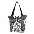 thumbnail image 1 of Balery Artistic Black White Peacocks Bolsa de Hombro con Diseño, Bolsa Grande y Duradera, Bolsa Versátil para Compras, 1 of 6