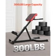 thumbnail image 3 of KFFKFF Roman Chair Hyperextension Bench, 300 lbs Adjustable Extension Machine, Multi-Function Exercise Equipment for Glute, Hamstring, Lower Back, and Ab Workout, 3 of 8