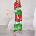 thumbnail image 3 of Fuzoiu Watermelon Hello Summer Print Women's Long-Sleeved Pajama,Lounge Button Down Nightwear,Womens Notch Collar Pajama Set-Large, 3 of 7