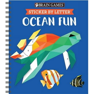Brain Games - Sticker by Letter: Ocean Fun (Sticker Puzzles - Kids Activity  Book) [With Sticker(s)] (Spiral)