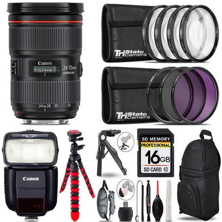 Canon 24-70mm 2.8 II + Speedlite 430EX III-RT + UV-CPL-FLD - 16GB Accessory Kit