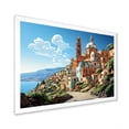thumbnail image 2 of Designart "Coastal Charm Italian Village II" Landscapes Framed Wall Art Decor - Global Green Landscape Italy Entryway Framed Wall Art Print, 2 of 6