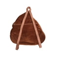 thumbnail image 2 of EMOTICON EMOJI PLUSH BACKPACK SCHOOL BAG - BROWN POOP, 2 of 3