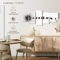 thumbnail image 5 of Elephant Stock Dotwork Solar System Wall Art - Horizontal Multi Panel Canvas - Living Room Wall Decor - Astronomy & Space Multi Panel - White And Black Decor - 74" x 34", 5 of 8