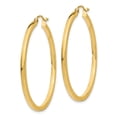 thumbnail image 2 of 14k 2mm Square Tube Hoop Earrings, 2 of 3