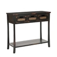 thumbnail image 1 of Safavieh Table Console 3 Tiroirs en Bois de Pin d'Automne en Noir, 1 of 5