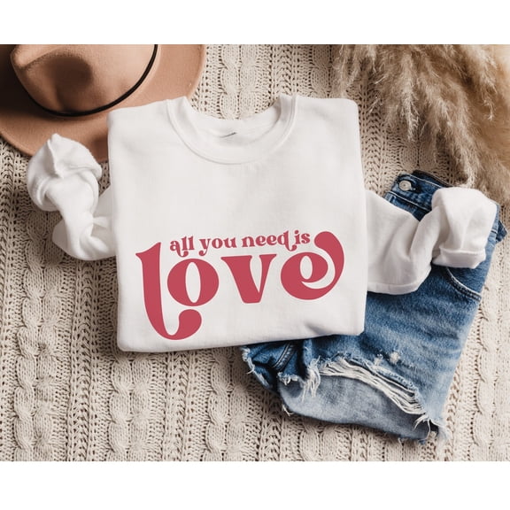 All You Need Is Love T-Shirt, Retro Valentine T-Shirt, Valentines Day Apparel, Retro Love