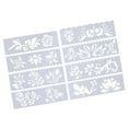 thumbnail image 1 of GUOOL 8 Plastic Painting Stencils For Art Crafts, DIY Drawing Templates Assorted Flowers, 1 of 9