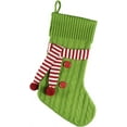 thumbnail image 2 of Dalrosia Knitted Christmas Stocking with Scarf Red Green White Hanging Stockings Classic Xmas Hanging Decorations for Christmas Party Home Fireplace Decor Family Friend Gift, 20inch, 2 of 3