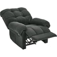 thumbnail image 5 of Overstuffed Recliner Chair for Adults, Home Theater Lounge Seating Armchair, Manual Reclining Reading Chair for Small Space Living Room Bedroom, Stone Grey, 5 of 9