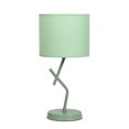 thumbnail image 2 of Simple Designs 17.13" Metal And Modern Abstract Table Lamp With Drum Fabric Shade, For Bedroom, Office, Living Room, Dorm, Side Table, Green, 2 of 6