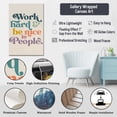 thumbnail image 6 of Retro Inspirational Work Hard Be Nice Typography Canvas Wall Art, Minimalist Aesthetic Matte Finish Gallery Wrapped, Motivational Living Room Office Decor 8*12, 6 of 6