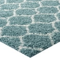 thumbnail image 5 of Modway Solvea Moroccan Trellis 8x10 Shag Area Rug in Aqua Blue and Ivory, 5 of 7