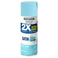 thumbnail image 3 of 6 Pack, Aqua Rust-Oleum American Accents 2X Ultra Cover Satin Spray Paint-327915, 12 oz, 3 of 8