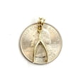 thumbnail image 4 of New 14k yellow Gold tiny wishbone pendant lucky good luck gift fine jewelry 0.5g, 4 of 12