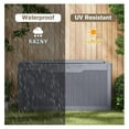 thumbnail image 3 of SONGMY 100 Gallon Resin Deck Box with Cushion, Waterproof Outdoor Storage Box with Lockable Lid for Garden Tools, Patio Cushions (Gray), 3 of 7