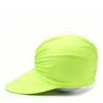 thumbnail image 4 of HONHUZH Summer Hats Womens Twisted Ruched Open Top Sun Visor Hat Ponytail Hole Summer Sports Cap, 4 of 4