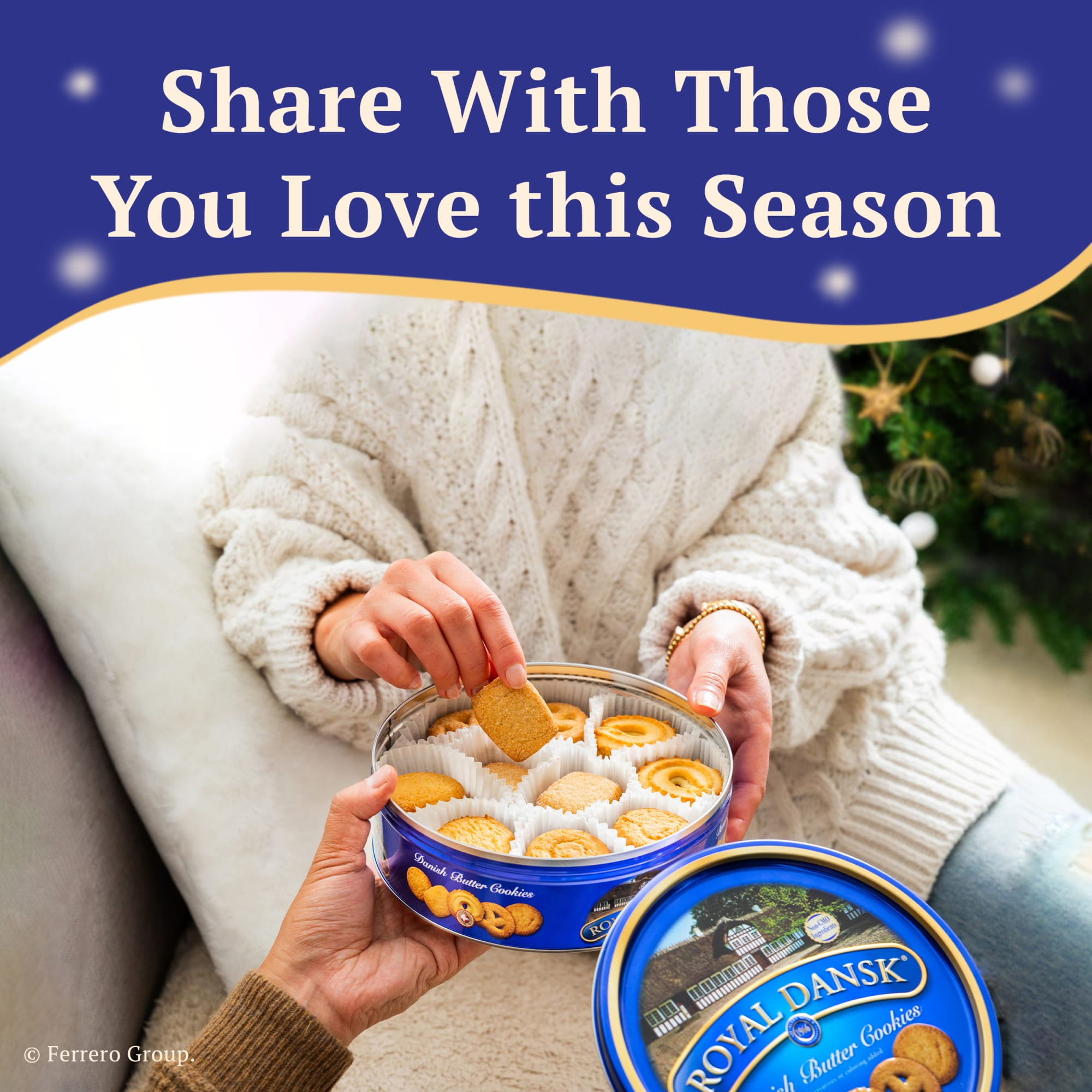 Royal Dansk Danish Butter Cookies, 12 oz Tin - Office Treat - Walmart  Business Supplies, image size:2000x2000