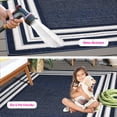 thumbnail image 3 of SAFAVIEH Cabana Henry Striped Indoor/Outdoor Area Rug, Blue/Ivory, 5'3" x 7'6", 3 of 18