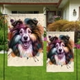 thumbnail image 4 of Shetland Sheepdog Portrait Watercolor Vintage Retro Styles Garden Flag 12x18in Double Sided Sheltie Dog Lover Gifts Outdoor Decor - 00001, 4 of 5
