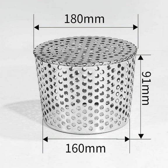 Fzsteel PVC Floor Drain Cover 304 Stainless Steel Anti-Rodent Conical Filter Screen for Roof Outdoor Sewer Drainage Waterproof Mouse Proof