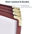 thumbnail image 4 of WeChef 30 pack 8.5"x11" Restaurant Menu Book Covers 4 Page 8 View Book Style for Cafe Hotel Bar Burgundy, 4 of 9
