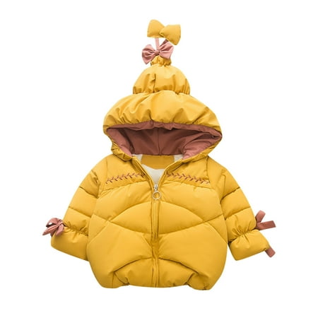 

Kids Jackets for Girls Boys Toddler Boys Thick Warm Parkas Hooded Windproof Coat Outwear Clothes