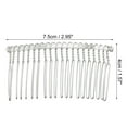 thumbnail image 2 of 2 Pcs No Slip Hair Side Combs Accessories, Metal, Silver Tone, 3", 2 of 5