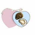 thumbnail image 1 of Salmón de mar Bolsa de viaje Mirror maquillaje corazón rosa, 1 of 4