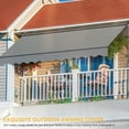thumbnail image 3 of Uforic Dark Gray 59" Retractable Manual Awning with UV Protection, Waterproof for Window, Deck, 3 of 5