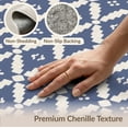 thumbnail image 6 of ODIKA 6'x9' Blue White Geometric Diamond Design Washable Area Rug Intricate Handwoven Pattern with Modern Flair Non-Slip, Easy Care, for Family Room, Living Mater Bedroom, 6 of 7