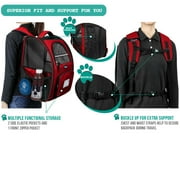 PetAmi Deluxe Pet Carrier Backpack, Red