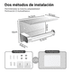 thumbnail image 4 of Portarrollo De Papel Higiénico Y Estante Inoxidable 2ganchos Xtellar blanco, 4 of 4