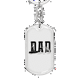 thumbnail image 5 of Dad Fishing Stainless Steel or 18k Gold Premium Swivel Dog Tag Keychain, 5 of 10