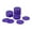 Solid Purple, variant on Uxcell Game Chips 3/4 Inch for Game Playing Marker Transparent Blue Pack of 75
