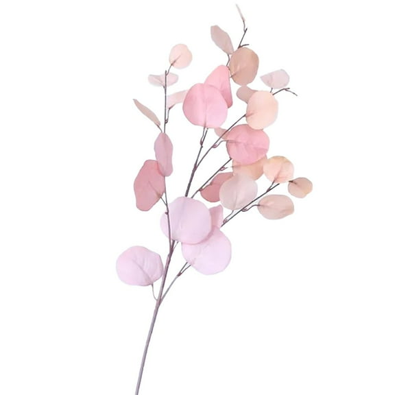 Easy To Clean Eucalyptus Leaf Artificial Plants Realistic Eucalyptus Leaves Pink