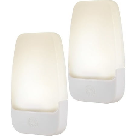 Calypso Night Light - GE Automatic LED Plug-In Night Light, 2-Pack, Contempo Design, White