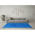 thumbnail image 3 of Ahgly Company Indoor Square Oriental Light Blue Industrial Area Rugs, 3' Square, 3 of 4