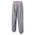 thumbnail image 3 of MIXUE Sweatpants for Men Solid Color Fashion Loose Casual Wide Elasticated Leg Trousers Sportwear,Bronze,XXL, 3 of 4