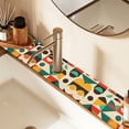 thumbnail image 2 of Yayeee Faucet Mat for Kitchen Sink 14.7" Diatomite Long Splash Guard Pad, Beige Geometric, 2 Pack, 2 of 7