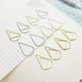 thumbnail image 5 of Paper Clip 100 Pieces Water Drop Shape Bookmark Metal Golden for Book, Memo, Paper, Poster, Photo（silver）, 5 of 5