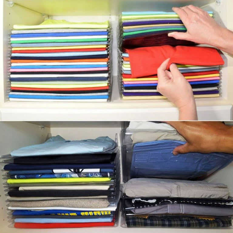 Brottfor 10 Pack Wardrobe Folding Board Tee Shirt Organizer Clothing Dividers File Organizers - Stackable T Shirt and Document Organizer, Size: 35