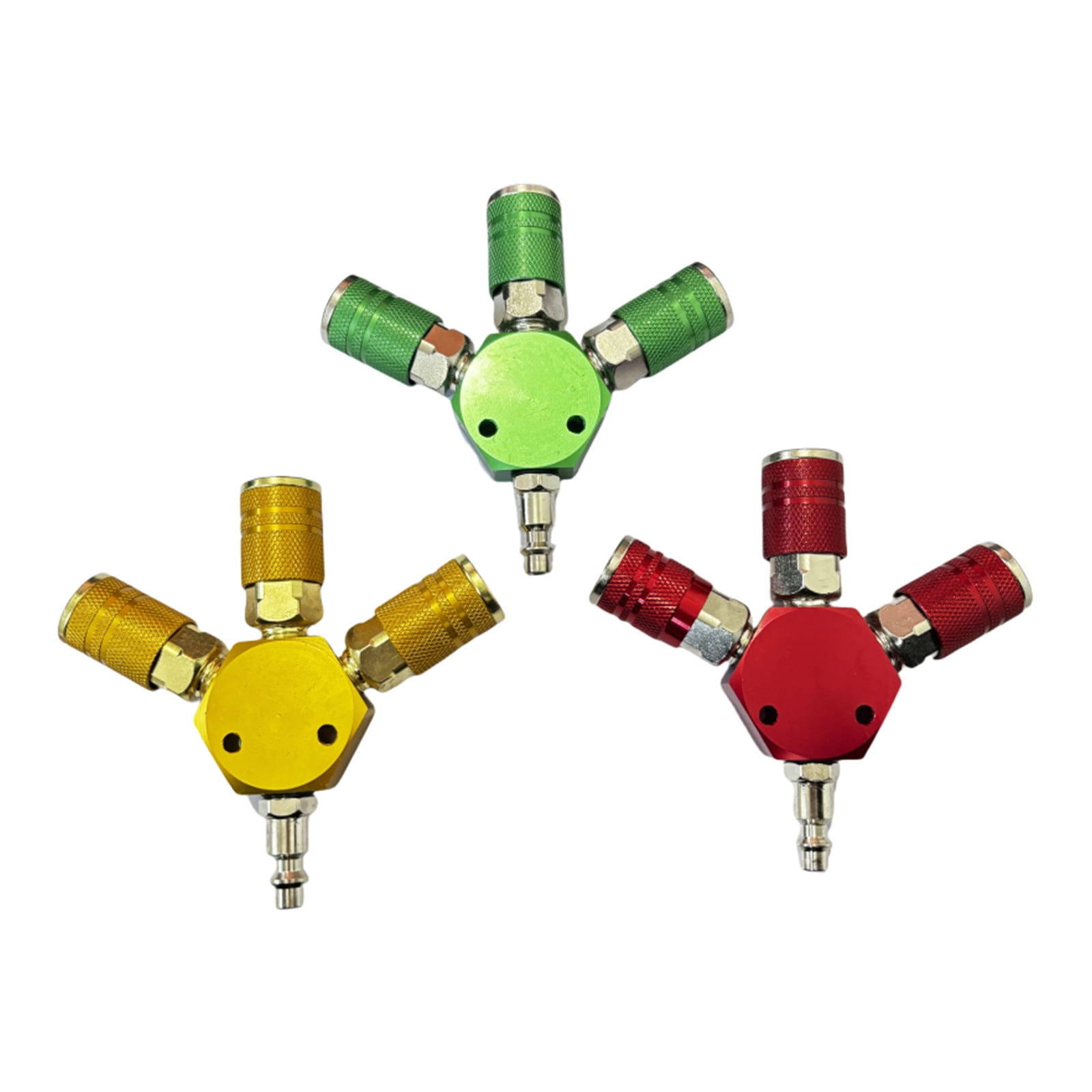 Three WAY Manifold Quick Coupler Coupling For Air Compressor Tool Manifold Split Hose Connectors for Industrial Workers