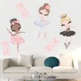 thumbnail image 2 of 3 Pegatinas De Pared De Bailarina Para Niñas, Hermosas Niñas De Ballet Extraíbles Con Calcomanías De Pared De Mariposa, Decoración De Arte De Pared De Pequeña Princesa Para Dormito, 2 of 5