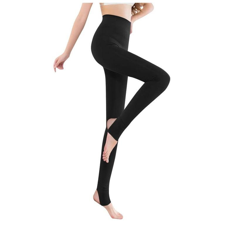 YUHAOTIN Tummy Control Leggings for Women Fashion Brushed Stretch Lined  Thick Tights Warm Winter Pants Warm Leggings Ankle-Length Pants Yoga Pants