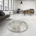 thumbnail image 4 of Ahgly Company Machine Washable Indoor Rectangle Contemporary Pale Silver Gray Area Rugs, 7' x 10', 4 of 7