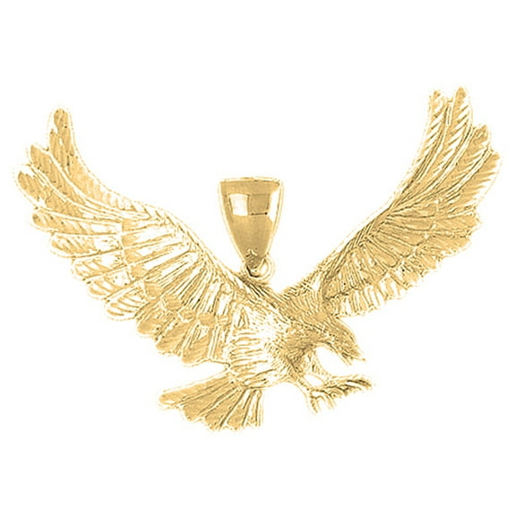 18K Yellow Gold Eagle Pendant - 46 mm