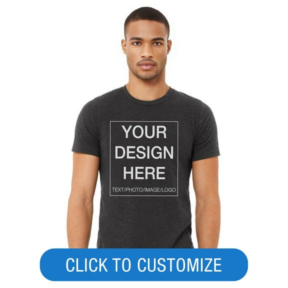 BELLA CANVAS Adult Unisex Jersey Short Sleeve Crew T-Shirt for Crafting, Dark Gray Heather, Large